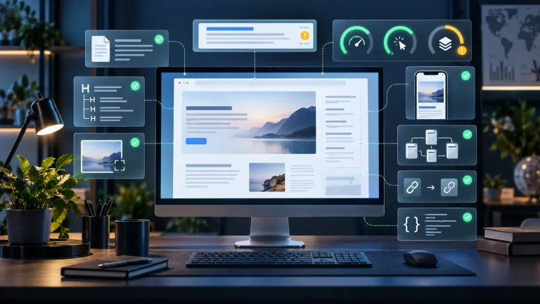 การตรวจและปรับ On-page SEO ด้านเนื้อหา โครงสร้าง ความเร็ว มือถือ ลิงก์ และ Schema