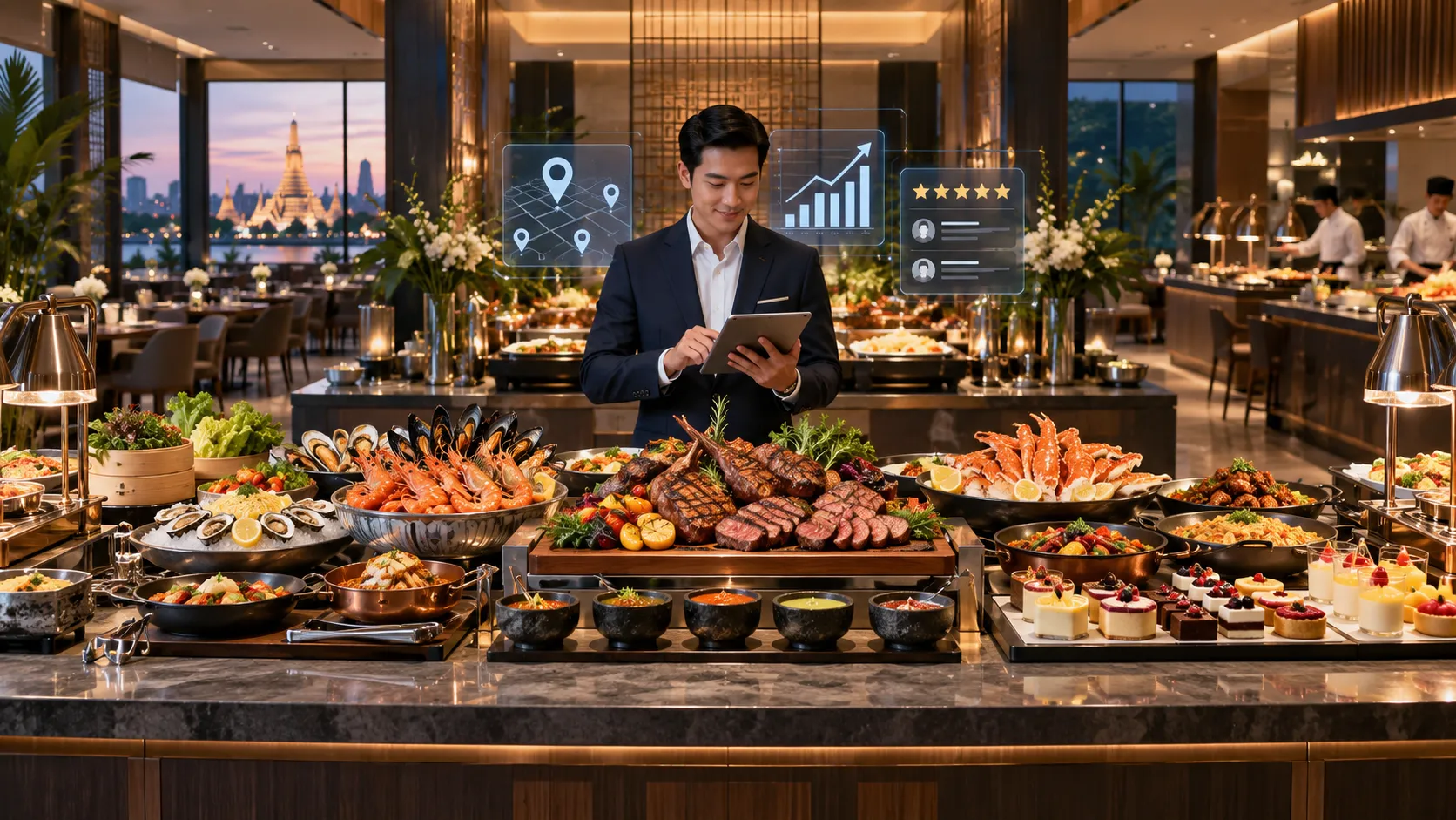 SEO สำหรับร้านบุฟเฟ่ต์ เพิ่มการมองเห็นเมนู ราคา รีวิว และตำแหน่งร้านบน Google Maps