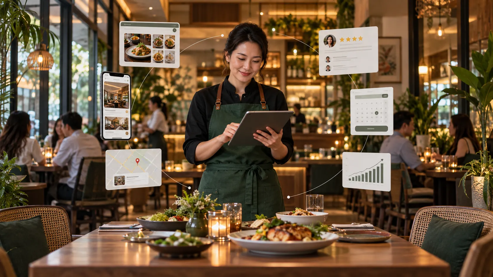 SEO สำหรับร้านอาหาร ครอบคลุมเว็บไซต์ เมนู Google Maps รีวิว และการวัดผล