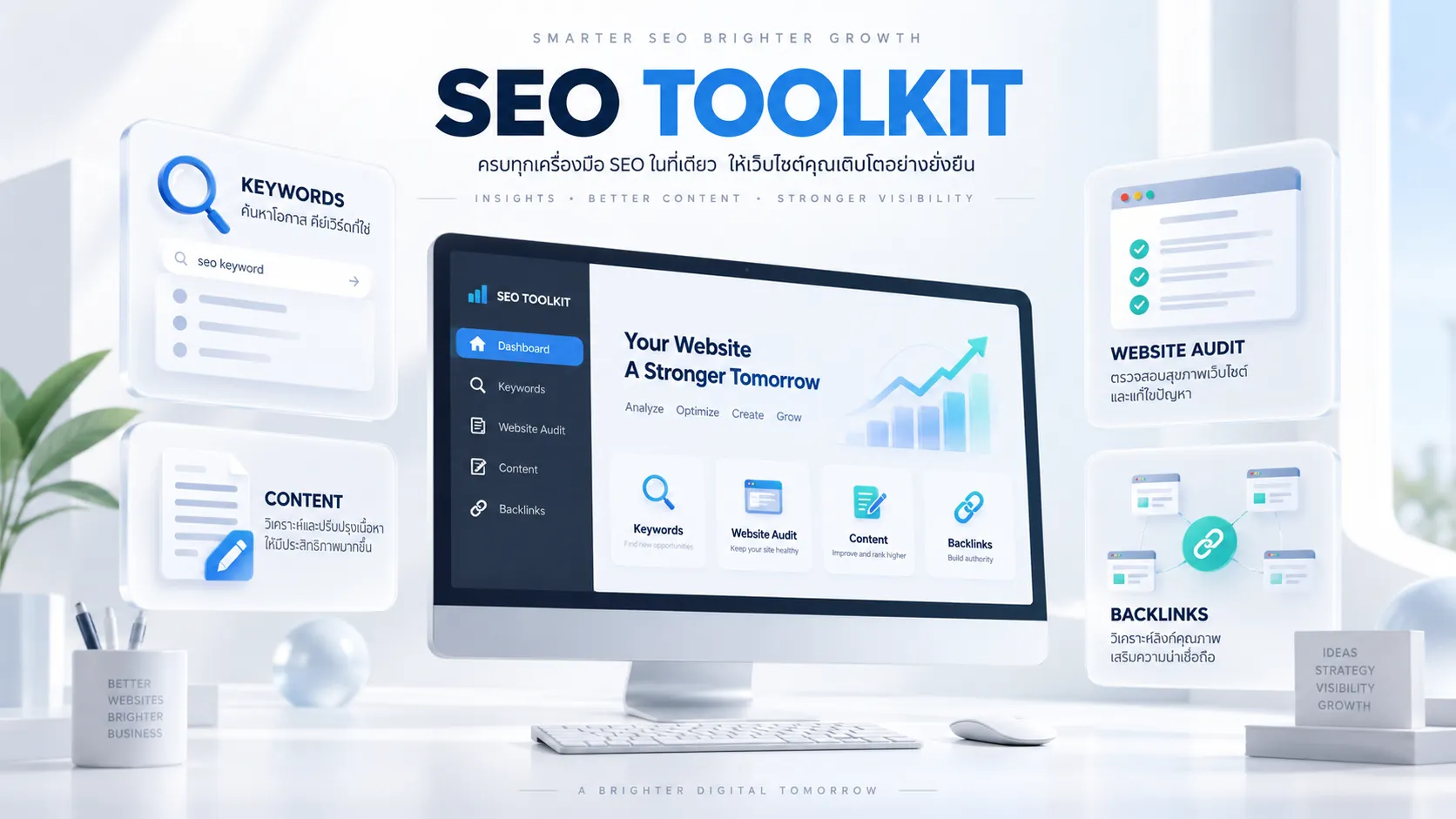 ชุดเครื่องมือ SEO สำหรับวิเคราะห์คีย์เวิร์ด เว็บไซต์ เนื้อหา Backlink